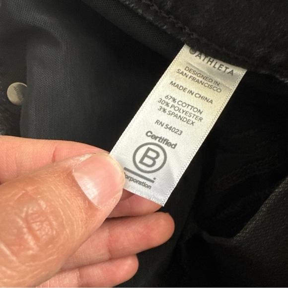 Athleta Black Sculptek Ultra Skinny Jeans size 8 ankle zip - Picture 8 of 11